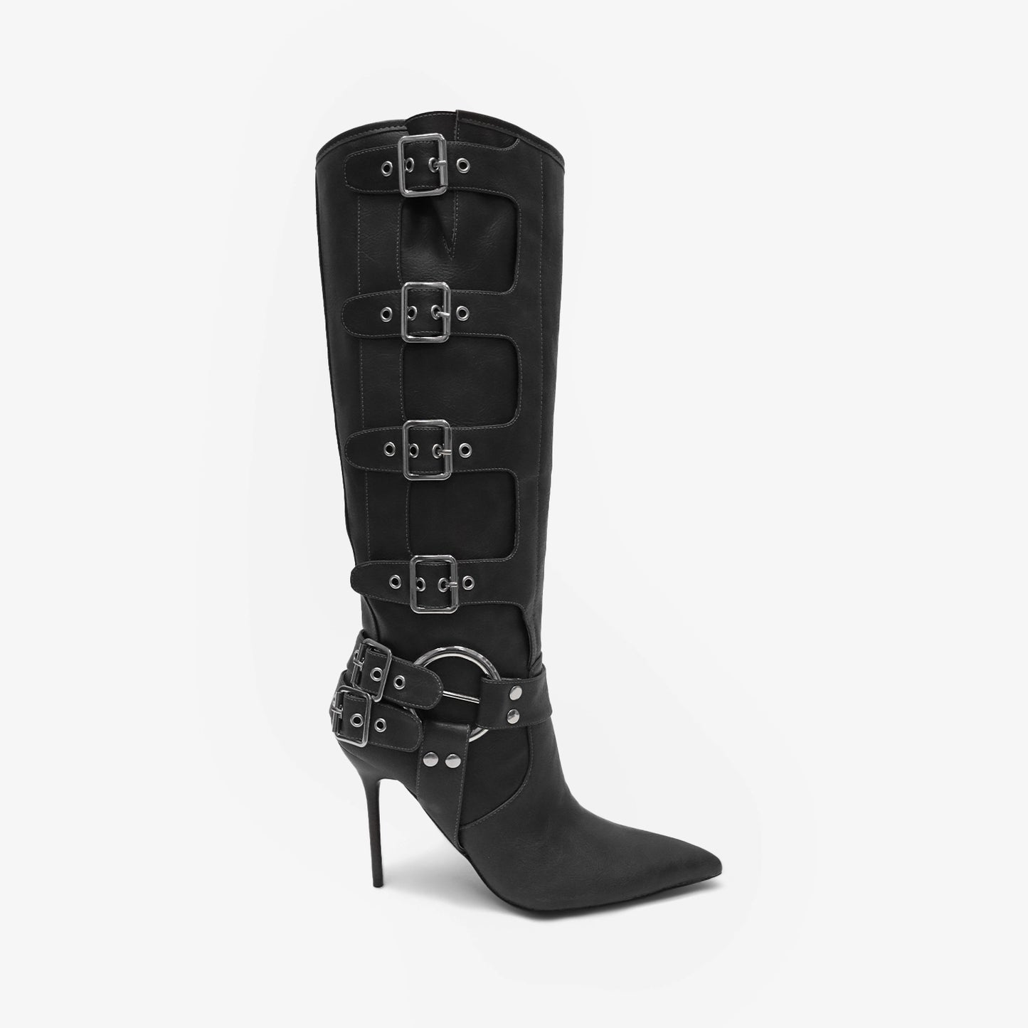 EGO STAR BUCKLED HEEL BOOTS